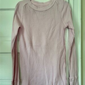 We The Free Soft Pink Ribbed Top